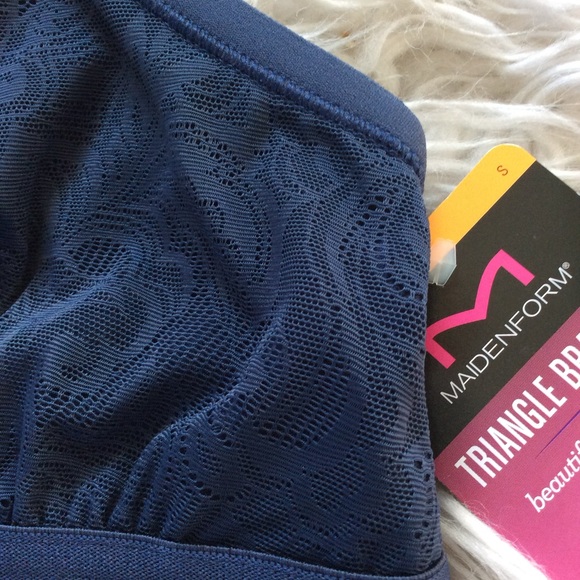 NWT Maidenform Lace Wireless Triangle Bralette - Picture 9 of 10